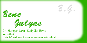 bene gulyas business card