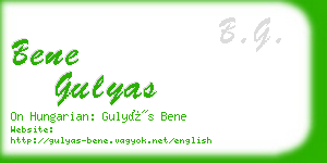 bene gulyas business card
